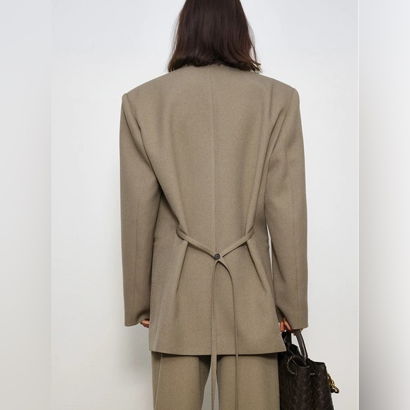 City Stroll Camel Oversized Wide Leg Suit Set - Picture 3 of 15